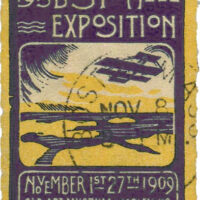 Undocumented US Poster Stamp issued in 1909 for the “1915 Boston Exposition”, arranged by civic leaders and businessmen to make Boston “The Finest City in the World”. The committee had a “five-year plan” to foster improvements to education, transportation, economics, and health by 1915, particularly in less affluent neighborhoods.