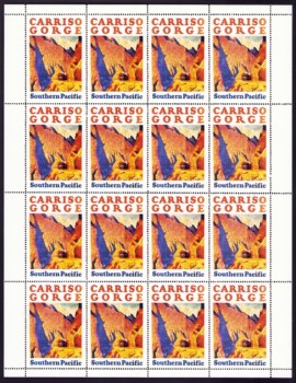 Carriso Gorge Southern Pacific Rail, poster reprint anonymous circa 2010