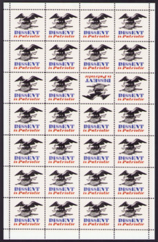 Dissent Is Patriotic, art by The Portland Stamp Company, Oregon, 2020.