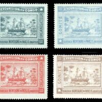 Belgium – Congo River Excursion on the steamer “Albertville” in 1898 to celebrate the completion of the Matadi to Leopoldville railway line. The work took 8 years to complete and the cruise included 65 dignitaries, journalists and guests from Belgium and other countries.