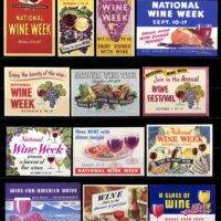 USA - National Wine Week, originated during the Golden Gate International Exposition in 1939, was first held September 10-17, 1939. Other poster stamps would follow to promote the event, but later weeks were held in October. While the event would continue, the final poster stamp was issued in 1951.