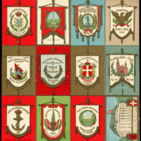 Denmark - Højres Arbejder- og Vælgerforening was founded in 1881. It was a political party known as Højre (the Right) and resulted from a merger of the National Landowners, the National Liberals and the Center Party. This set of stamps show the banners of various district offices. Currently known as Det Konservative Folkeparti, it is one of the dozen parties currently with seats in the Parliament.
