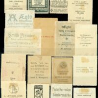 Poster Stamp collectors are largely image-driven, and are generally happy to ignore the backs of their stamps. However, a phenomenon that is most common among Danish poster stamps, is the extensive printing on the backs of stamps with information about artists and printers.