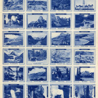 In the 1930s, Samuel Jones & Co. Ltd., of London, produced four sets of 24 stamps for their series "Our Beautiful Empire". Each set of 24 stamps, printed in individual sheets, displayed scenes from Great Britain, Australia, Canada, or South Africa. This is the Canada sheet.