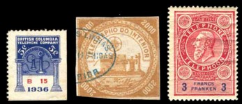 Sample of Telegraph and Telephone Stamps telegraph telephone