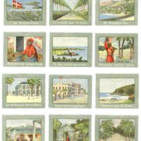 In 1916, Carl Schepler, the Copenhagen owner of Irma Margarine, published a set of 12 images from the Danish West Indies. The images were distributed, one per week, wherever Irma was sold, pasted into a collectors card, and could be redeemed for a beautiful hardbound book, published by Schepler, called “Under Palmen” with images and stories of the Danish West Indies.