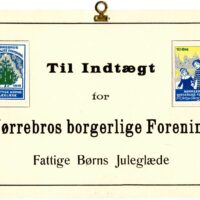 Denmark – "Nørrebros Civic Organization – Fundraiser for Christmas Joy for Poor Children". Nørrebro is one of Copenhagen’s 10 districts – and this is a Point-of-Sale piece to raise funds for the organization’s works. An example of the blurred lines between Poster Stamps and Charity Seals – design by Wilfred Glud (1872-1946).
Merry Christmas & Happy Holidays!