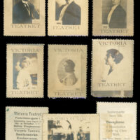 Denmark - An interesting but short-lived concept in poster stamps. Issued to advertise the Victoria Theater in Copenhagen, these stamps had real photographs that the collector would "develop" by following the instructions on the reverse: "Put this stamp in water with a little soda, and a beautiful photograph will immediately appear". c.1913.